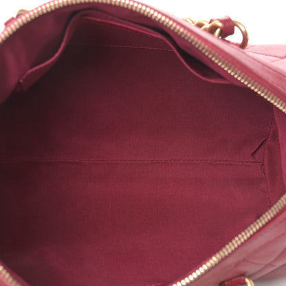 Chanel Shiny Lambskin Quilted Fashion Therapy Bowling Bag Red 5 of 11