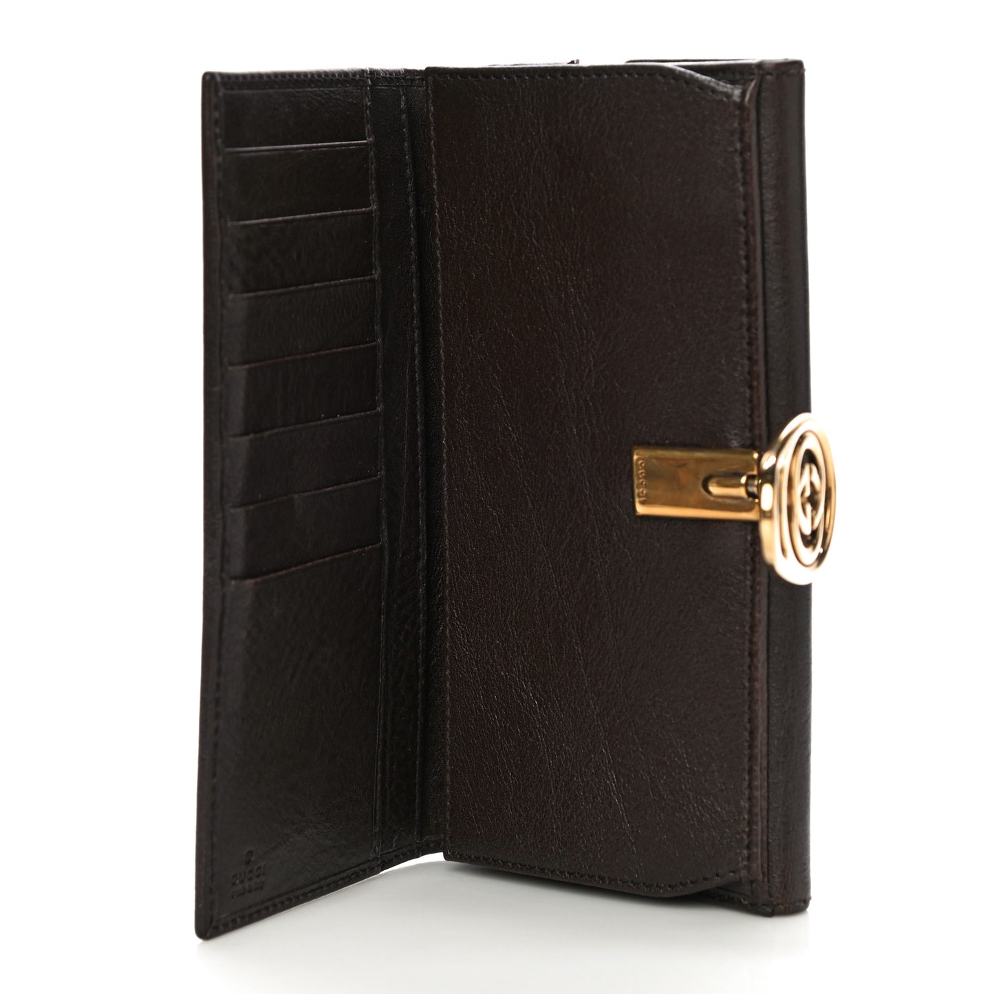 Monogram Interlocking GG Continental Wallet Dark Brown