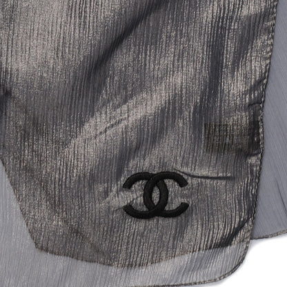 Chanel Silk Shimmer CC Scarf 3 of 5