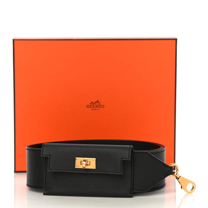 Hermes Swift Epsom Pocket Kelly Shoulder Strap Black 6 of 6