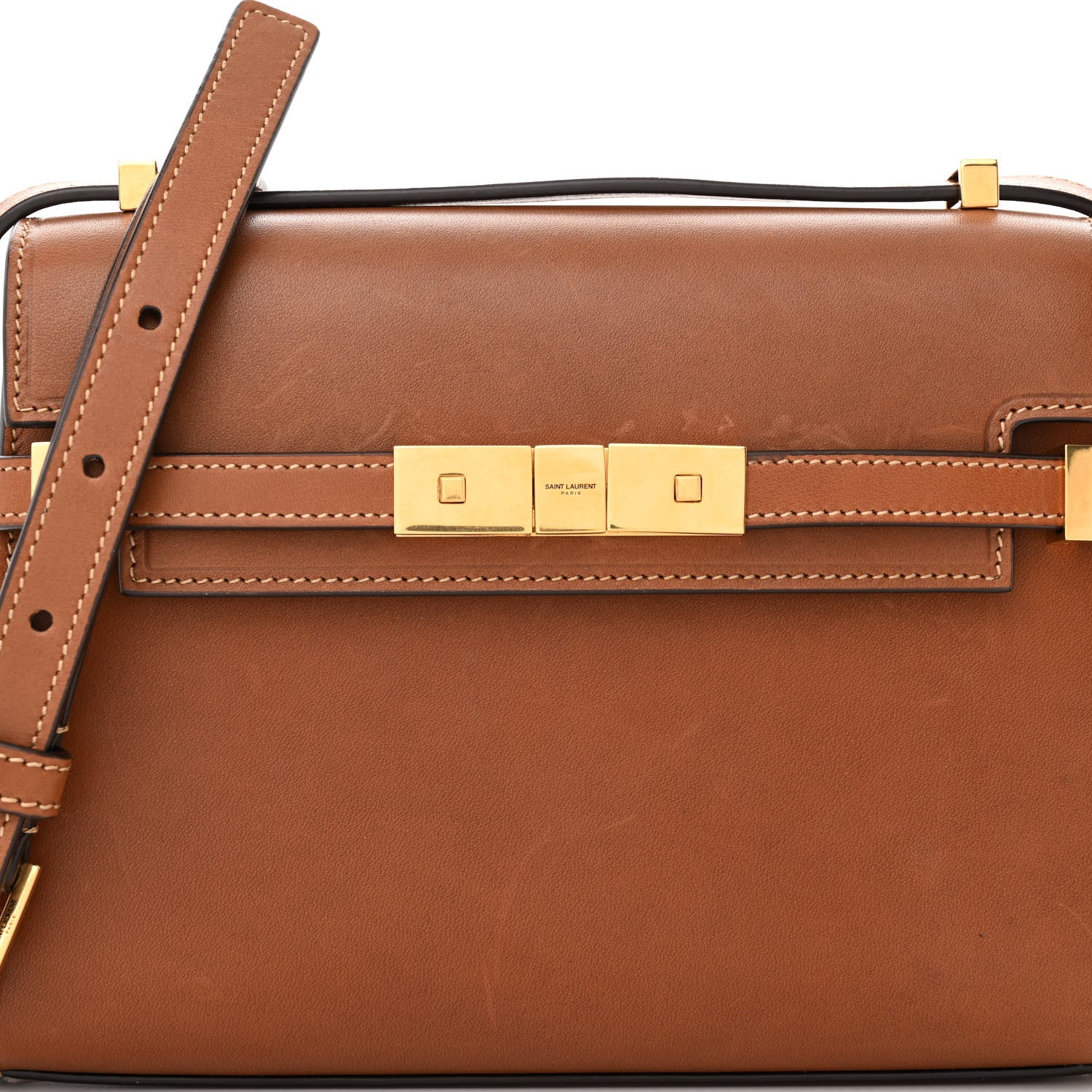 Saint Laurent Smooth Calfskin Mini Manhattan Shoulder Bag Brick 7 of 13