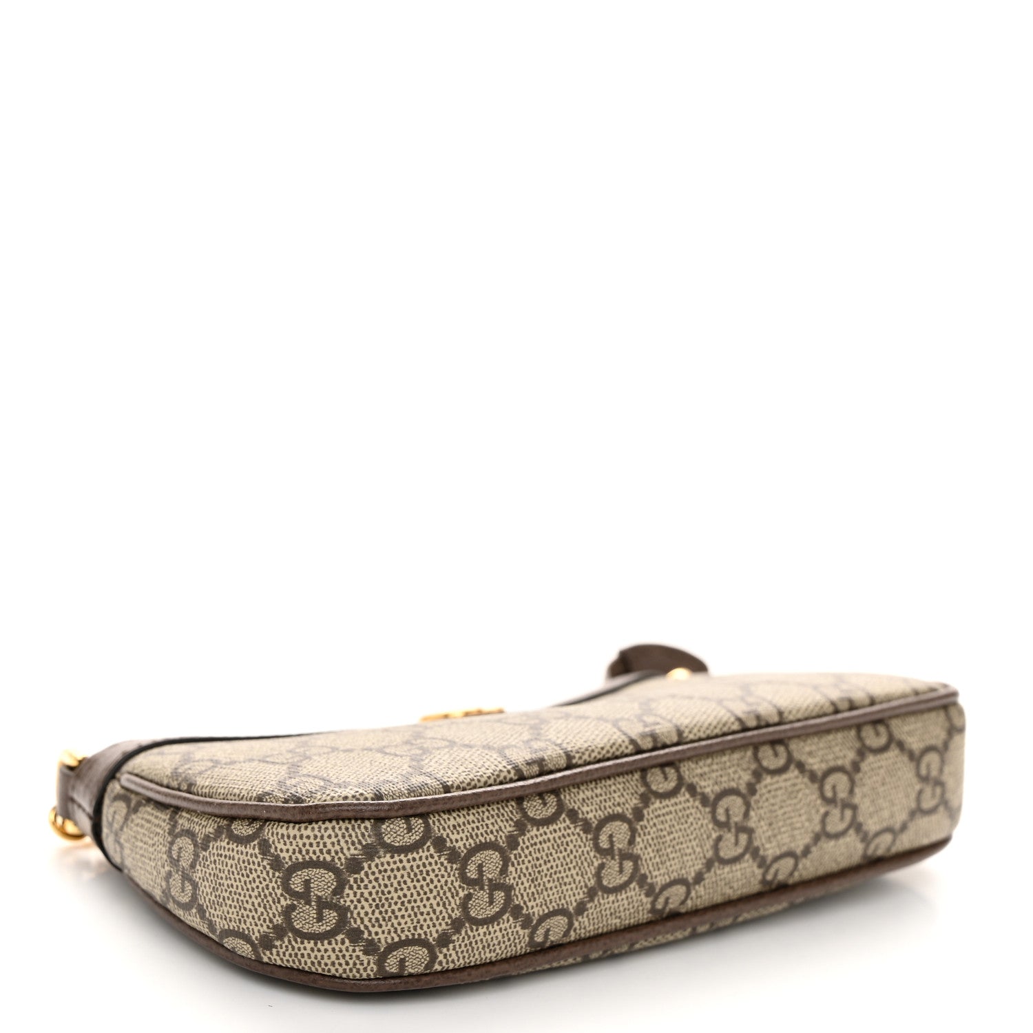 Gucci GG Supreme Monogram Textured Dollar Calfskin Mini Ophidia Chain Bag Beige Ebony 4 of 11