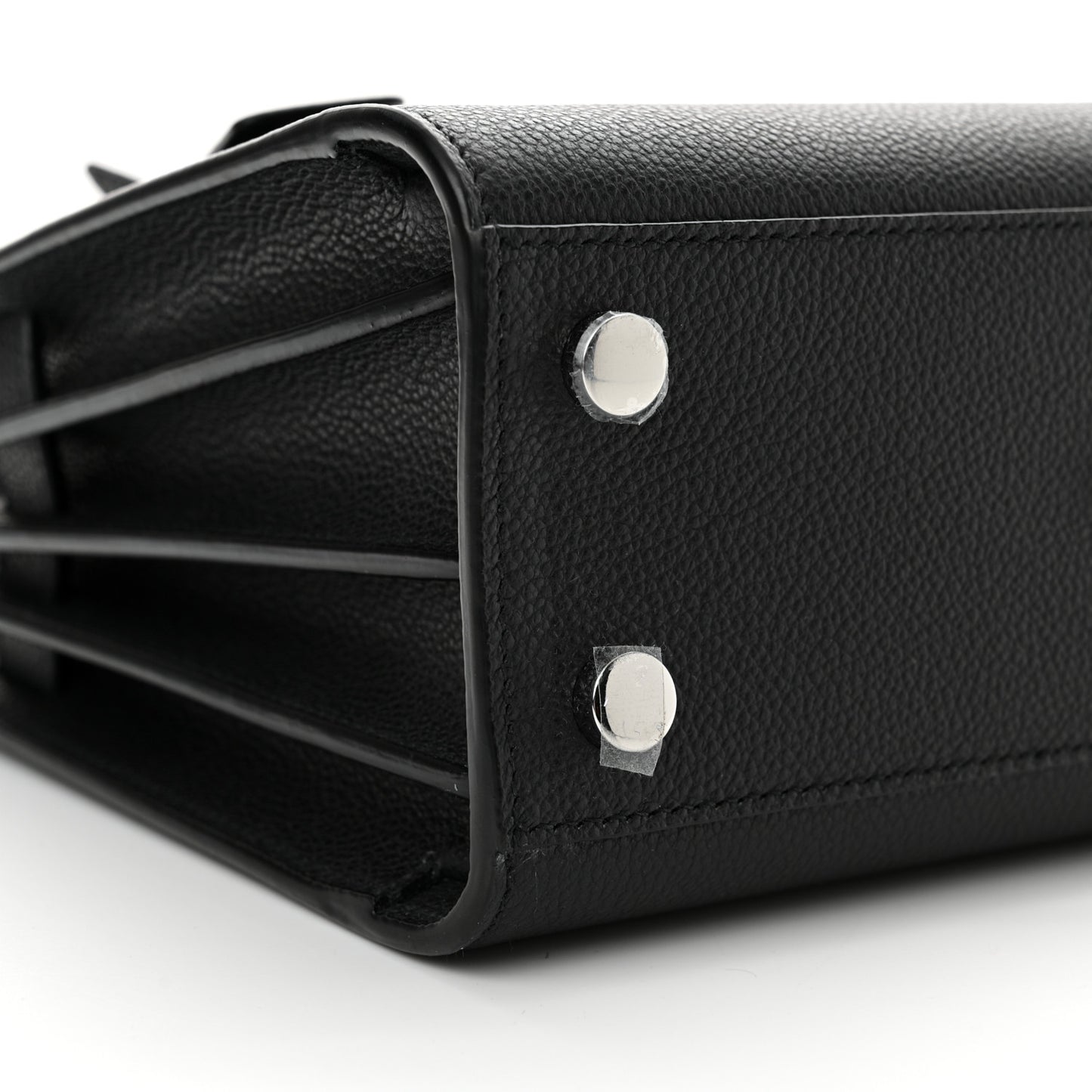 Grained Calfskin Nano Sac De Jour Black