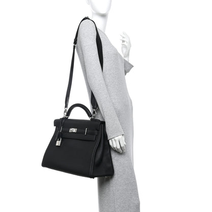 Hermes Togo Maxi Kelly Retourne 42 Black 2 of 11