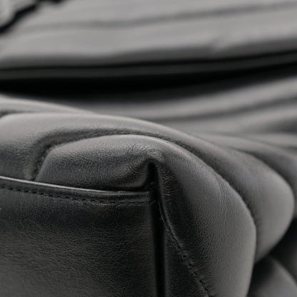 Saint Laurent Calfskin Y Quilted Monogram Monochrome Medium Loulou Chain Satchel Black 11 of 13