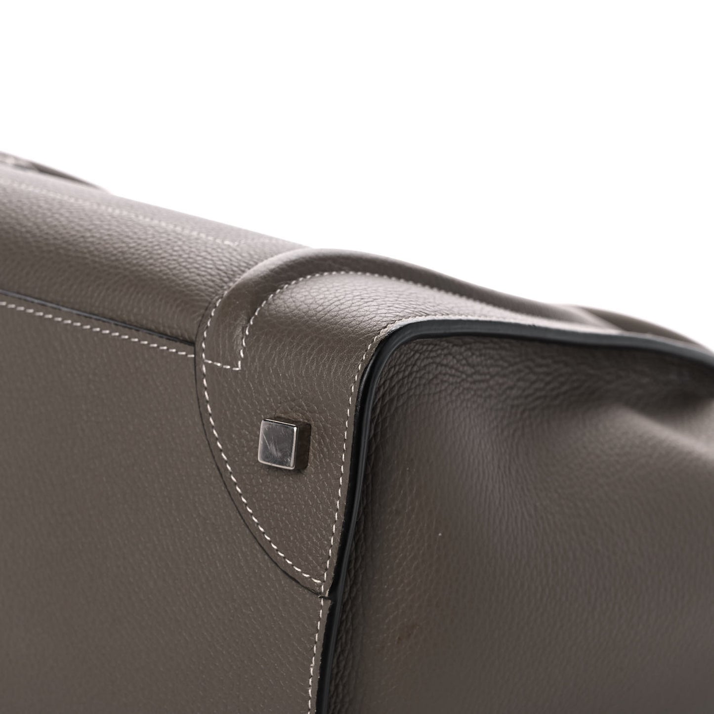 Drummed Calfskin Mini Luggage Souris