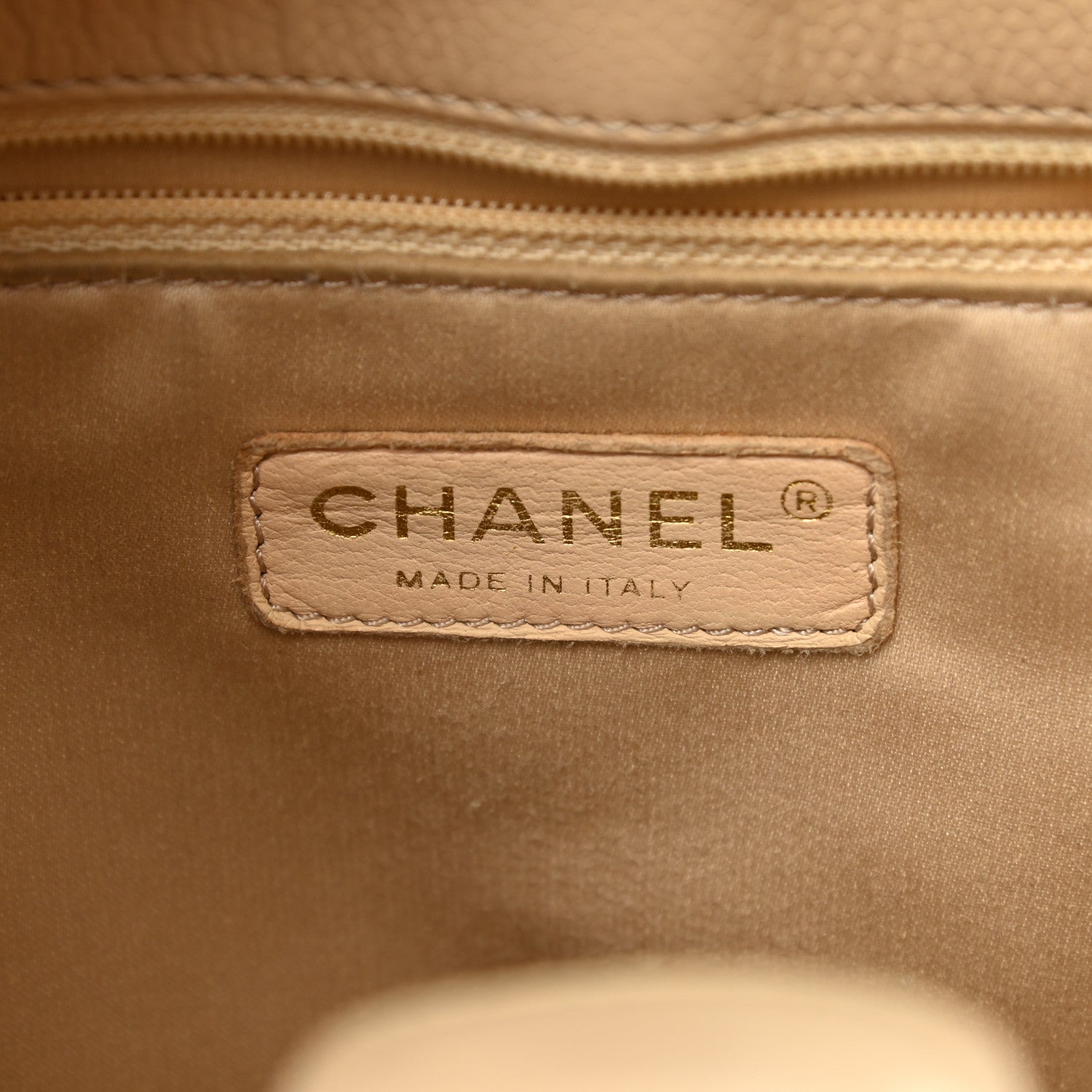 Chanel Caviar Quilted Petit Shopping Tote PST Beige 6 of 11