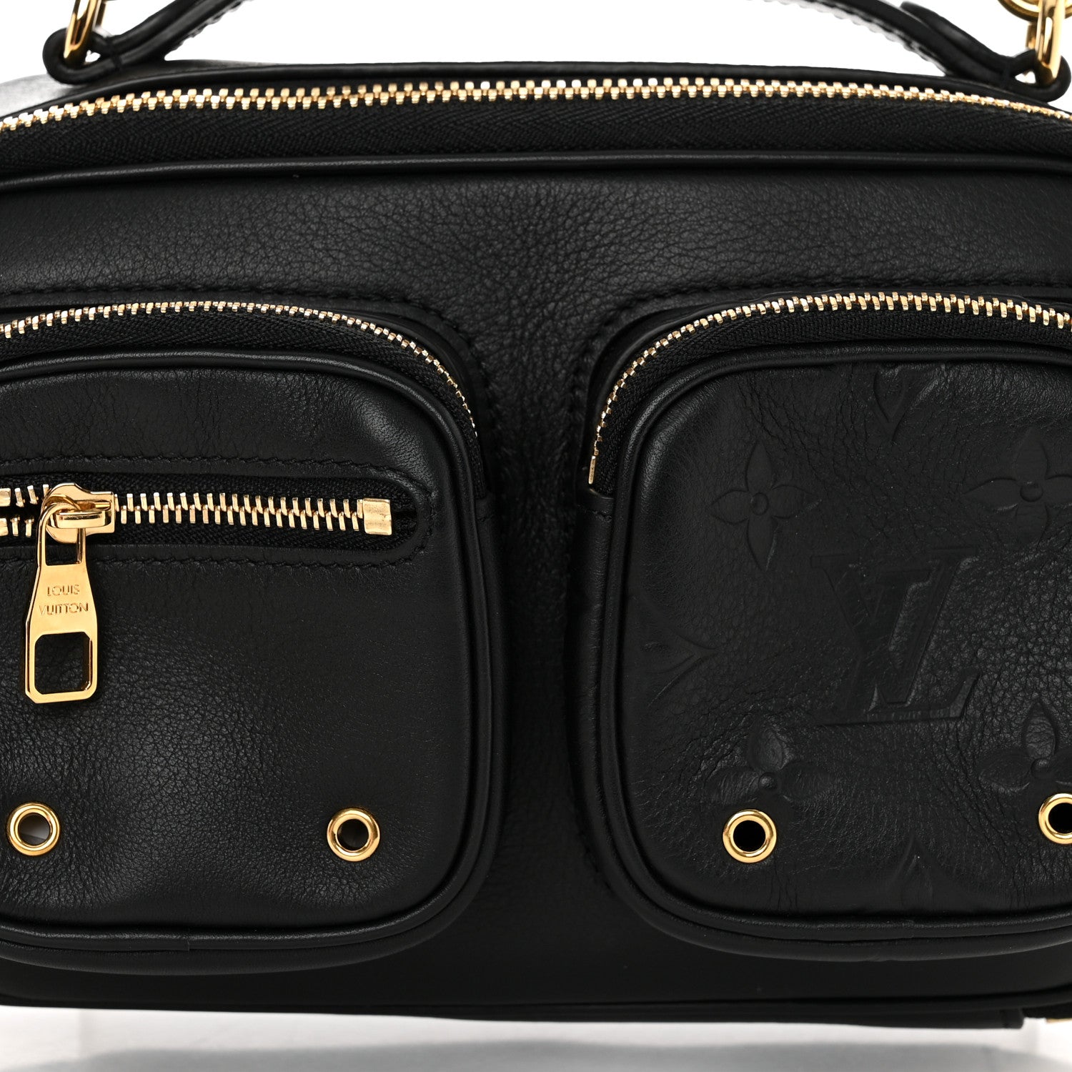 Louis Vuitton Calfskin Monogram Embossed Utility Crossbody Black 8 of 10