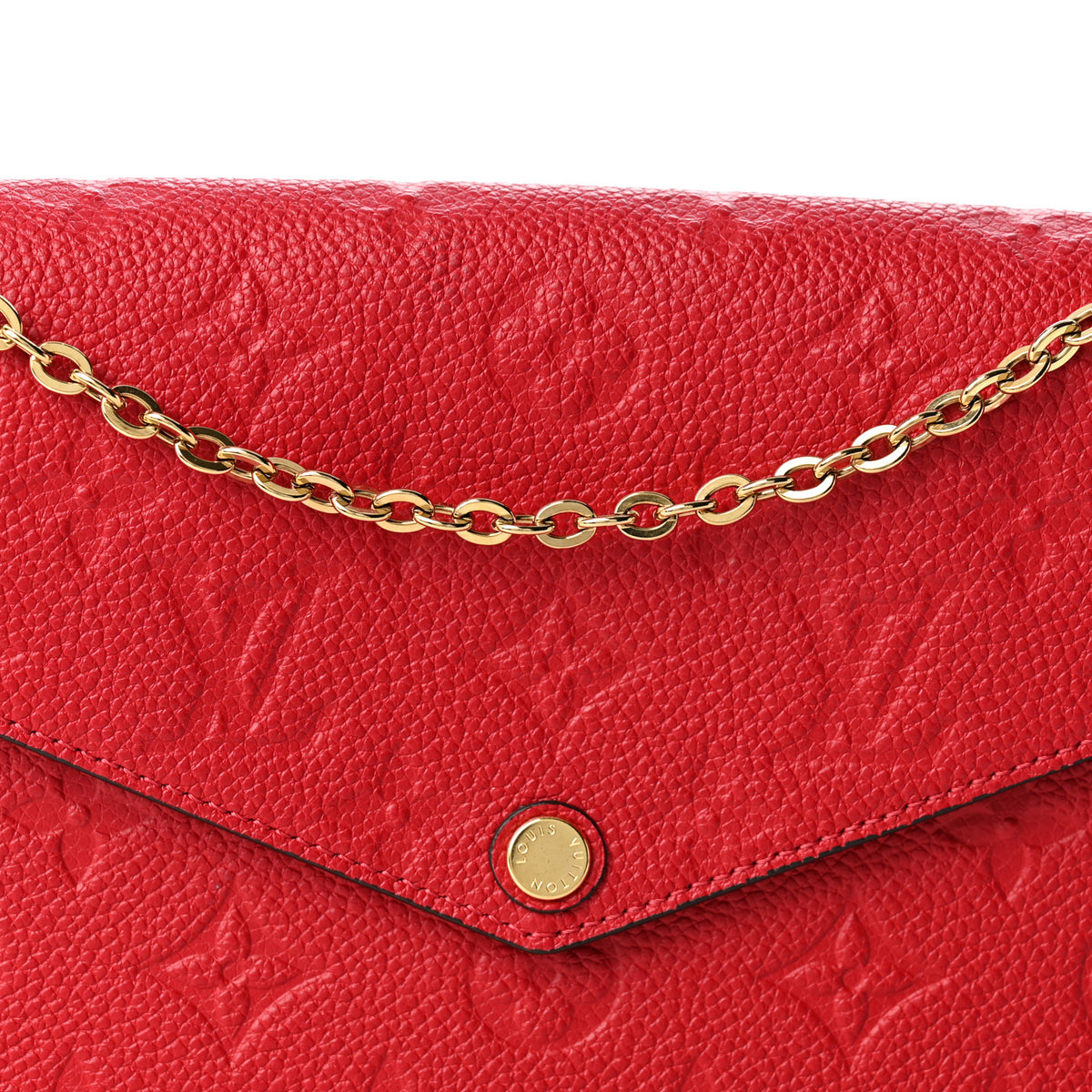 Louis Vuitton Empreinte Pochette Felicie Chain Wallet Scarlet 9 of 11