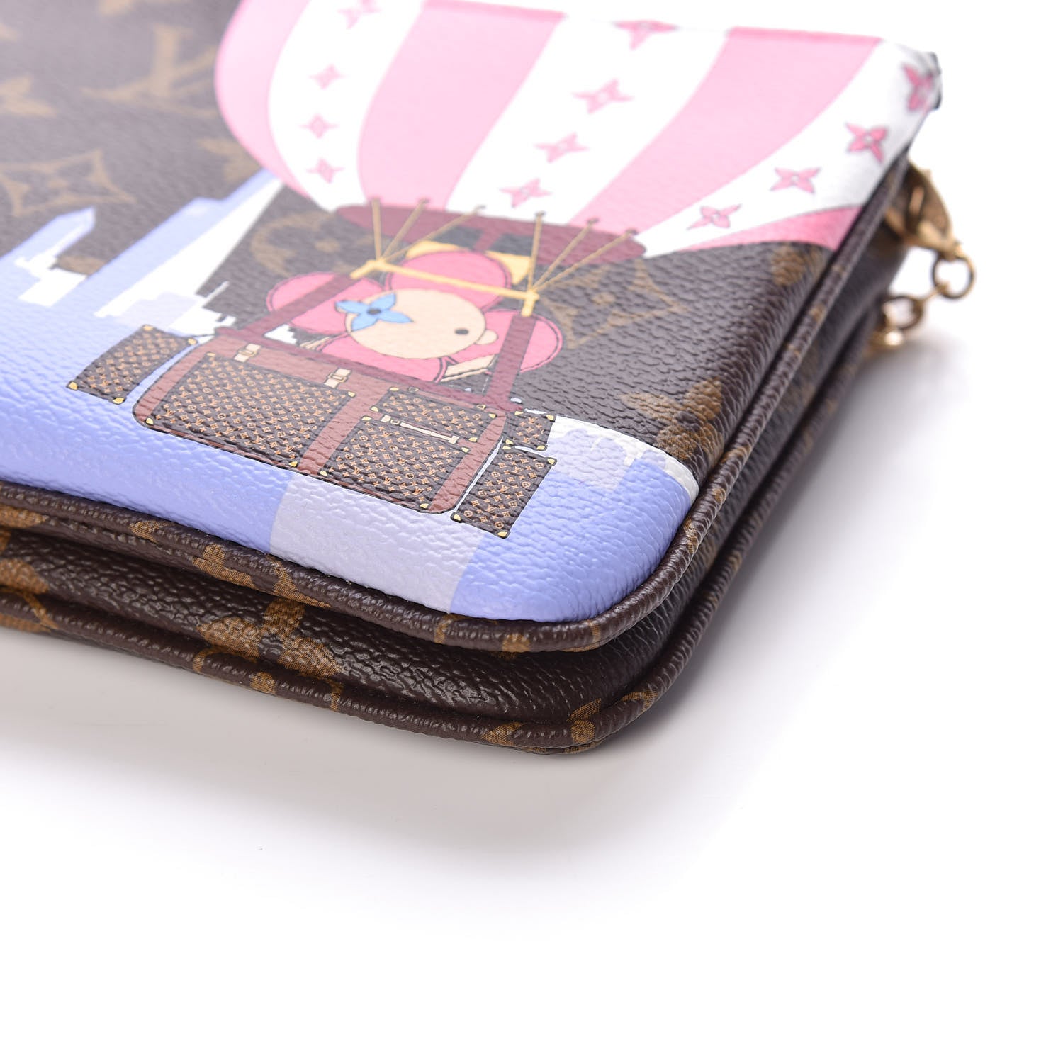 Louis Vuitton Monogram 2019 Christmas Animation Double Zip Pochette 9 of 10