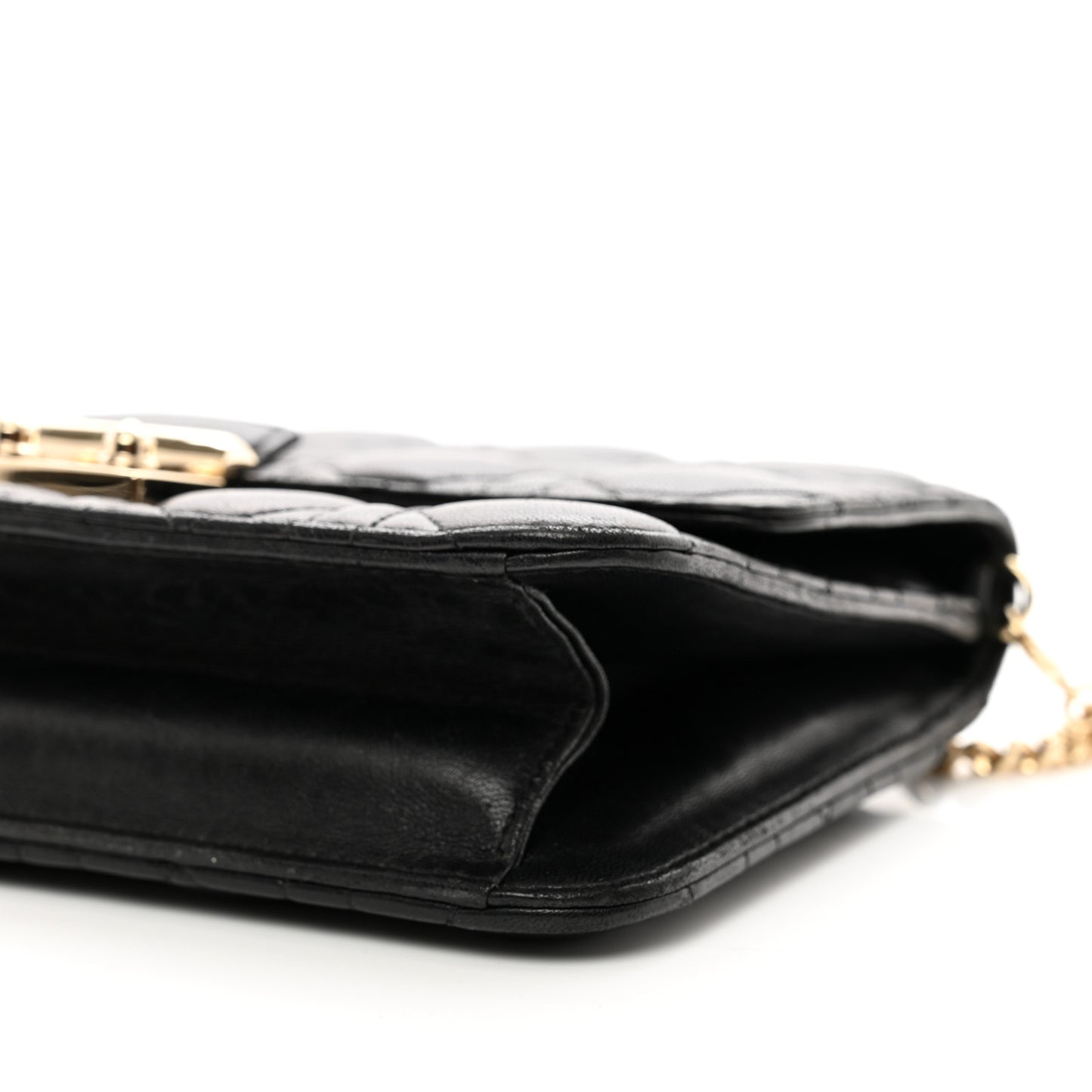 Lambskin Cannage Miss Dior Promenade Pouch Black