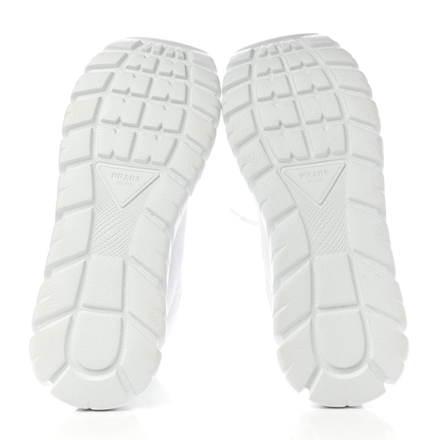 Re-Nylon Gabardine Rubber Triangle Logo Quilted Womens Rush Piuma 50mm Mid Sneakers 39.5 White