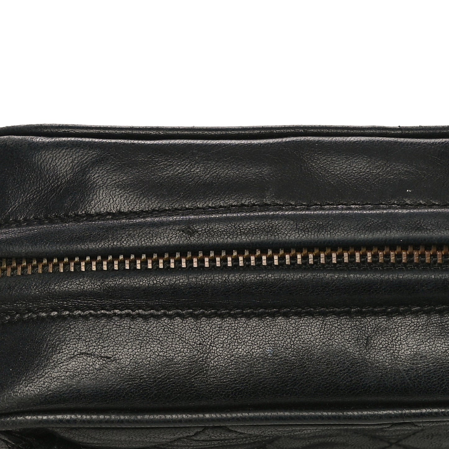Lambskin Quilted Tassel Camera Case Black