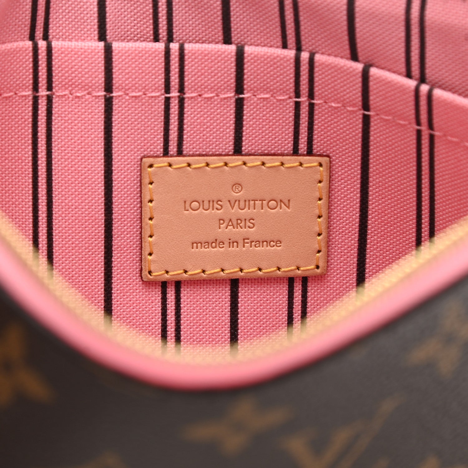 Louis Vuitton Monogram Neverfull MM GM Pochette Sugar Pink 6 of 8