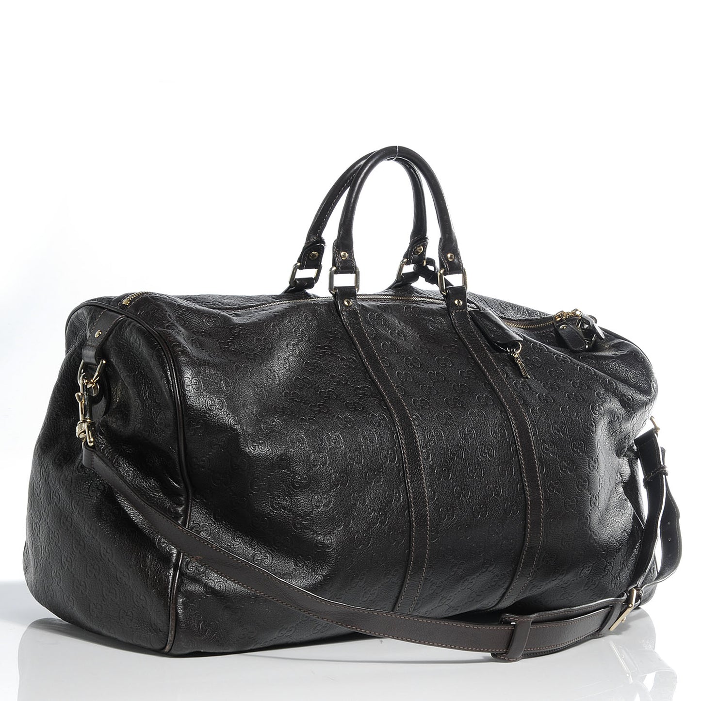 Guccissima Large Carry On Duffle Chocolate