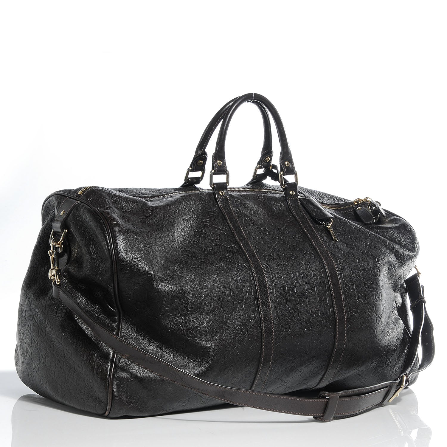 Gucci Guccissima Large Carry On Duffle Chocolate 3 of 8