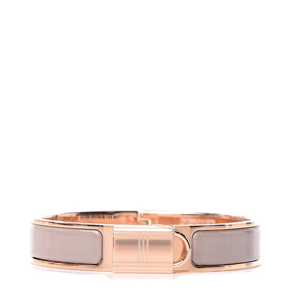 Hermes Enamel Narrow Clic Cadenas Bracelet PM Marron Glace 1 of 6
