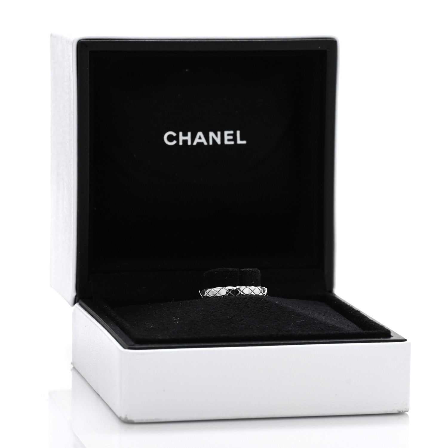 Chanel 18K White Gold Mini Coco Crush Ring 5 of 5