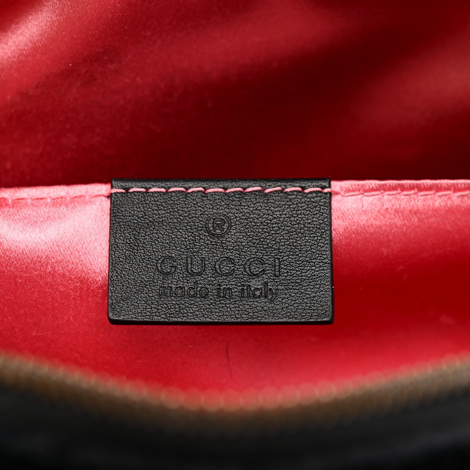 Gucci Velvet Matelasse Small GG Marmont Chain Shoulder Bag Black 6 of 11