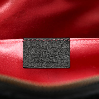 Gucci Velvet Matelasse Small GG Marmont Chain Shoulder Bag Black 6 of 11