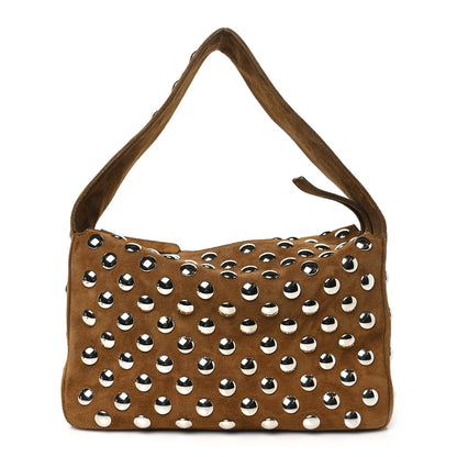 Khaite Suede Calfskin Studded Elena Nougat 1 of 9