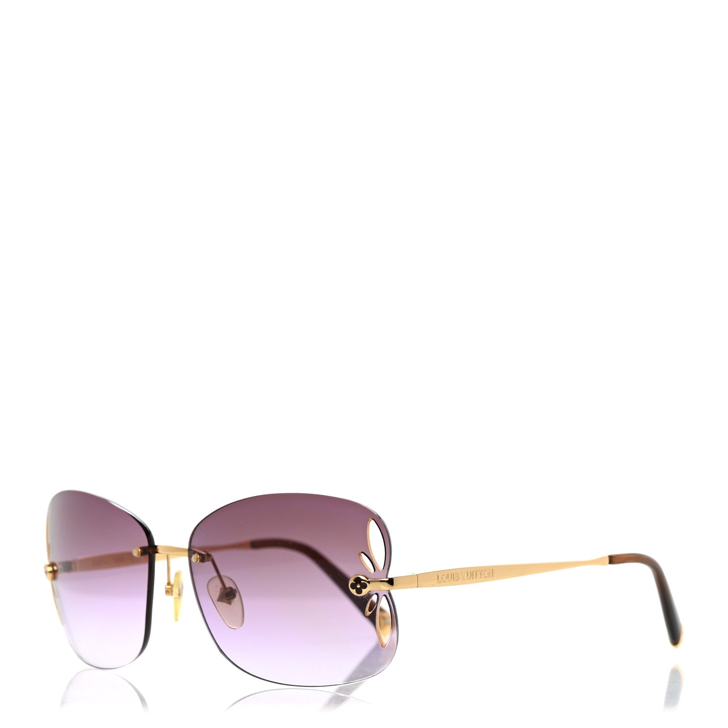 Louis Vuitton Lily Sunglasses Z0371U Purple 1 of 7