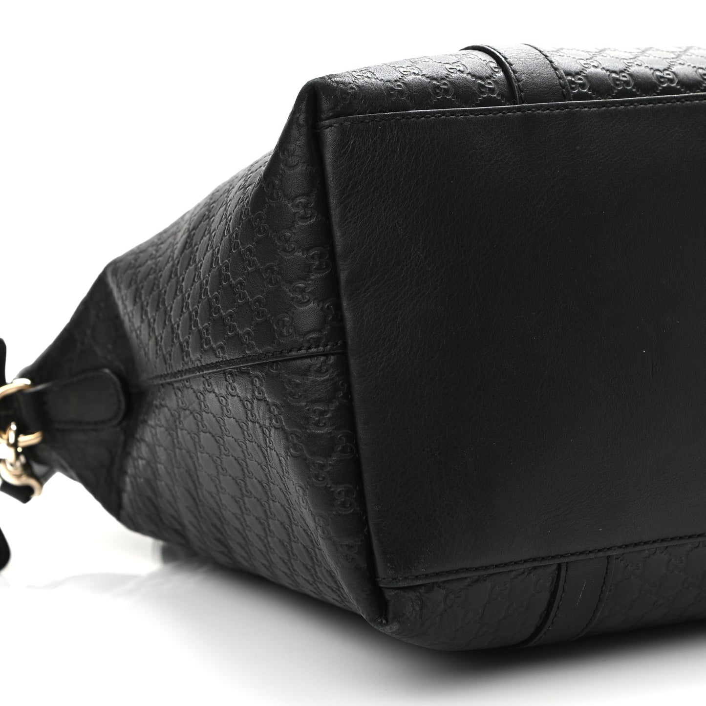 Soft Microguccissima Large Dome Satchel Black
