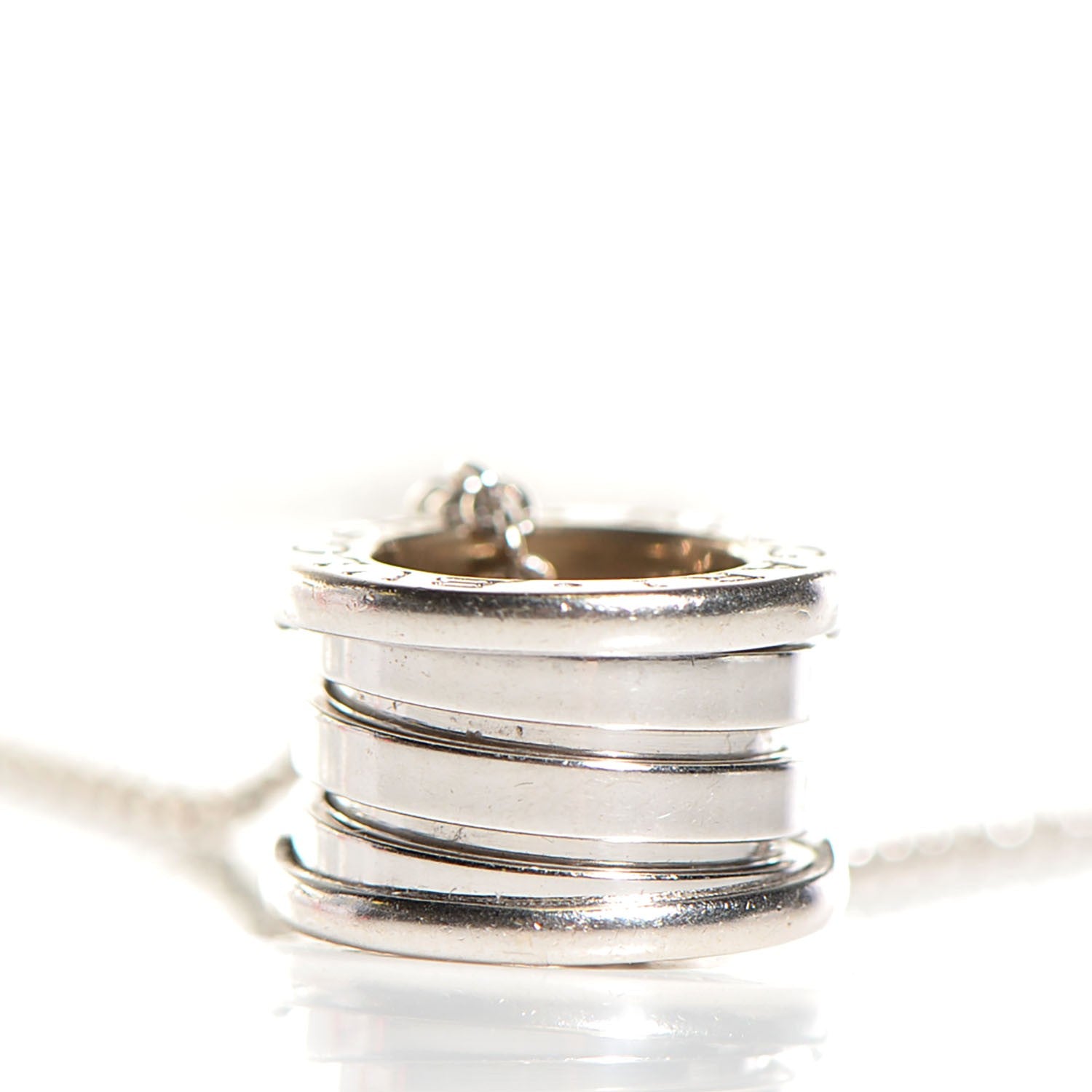 Bulgari 18K White Gold B.Zero1 Pendant Necklace 4 of 5