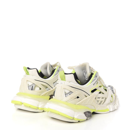Balenciaga Rubber Mesh Bi-Color Womens Track.2 Open Sneakers 37 White Fluo Yellow 4 of 9