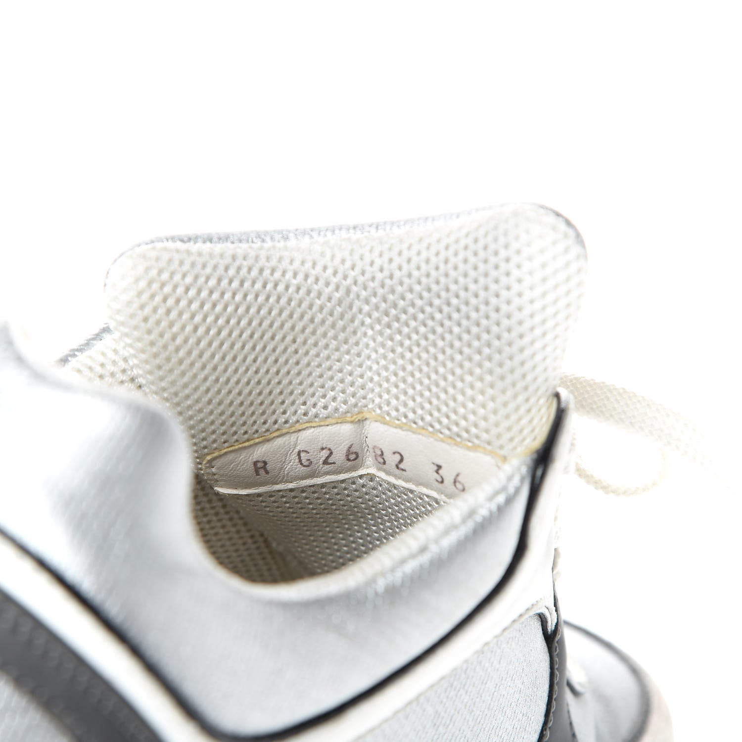 Chanel Suede Calfskin CC Sneakers 36 Black White Silver 9 of 11