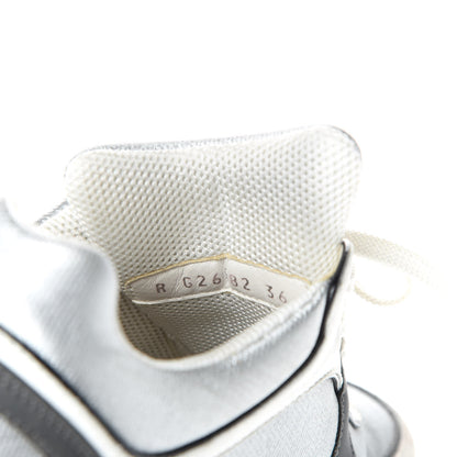 Chanel Suede Calfskin CC Sneakers 36 Black White Silver 9 of 11