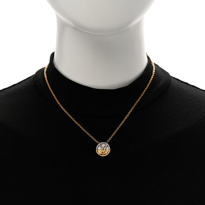 Louis Vuitton Metal L to V Necklace Gold Silver 2 of 8