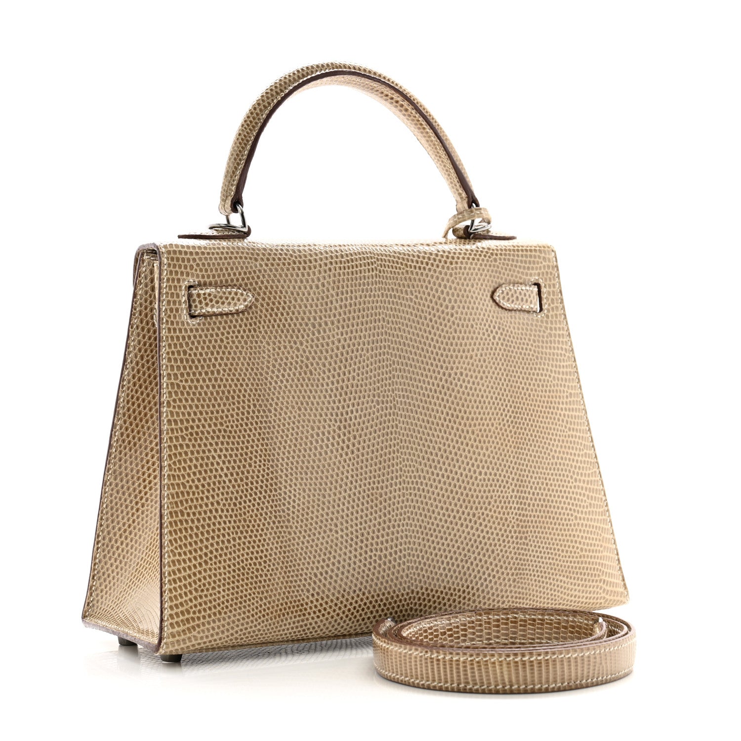 Hermes Lizard Niloticus Kelly Sellier 25 Ficelle 3 of 14