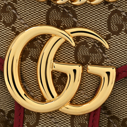 Gucci Monogram Azalea Calfskin Matelasse Diagonal Mini GG Marmont Shoulder Bag Beige Ebony New Cherry Red 11 of 11