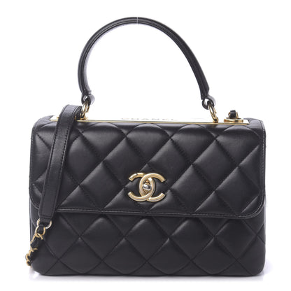 Chanel Lambskin Quilted Small Trendy CC Dual Handle Flap Bag Black 1 of 10