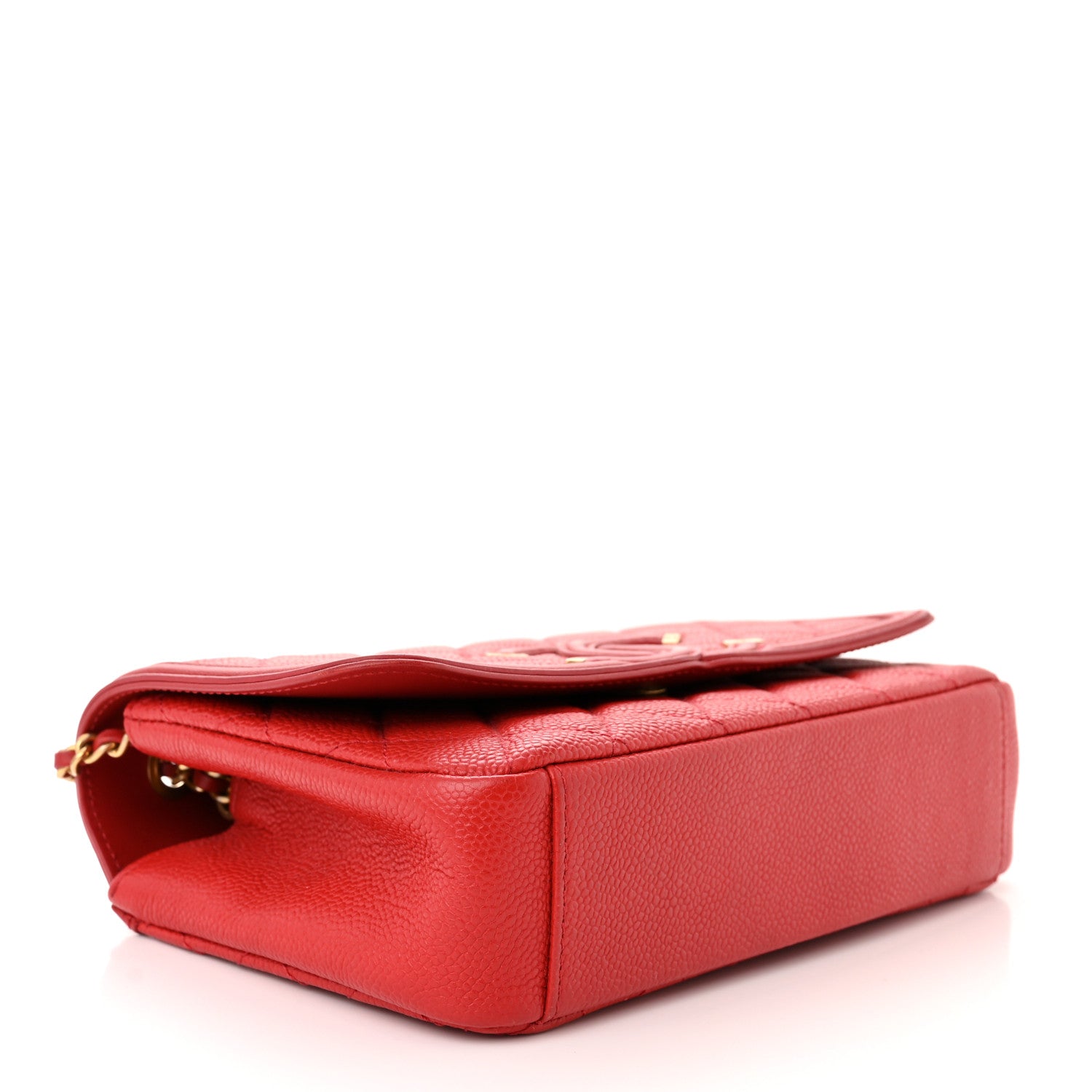Chanel Caviar Quilted Small CC Filigree Flap Red 4 of 10