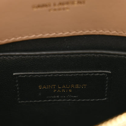 Saint Laurent Calfskin Y Quilted Monogram Small Loulou Chain Satchel Dark Beige 7 of 11