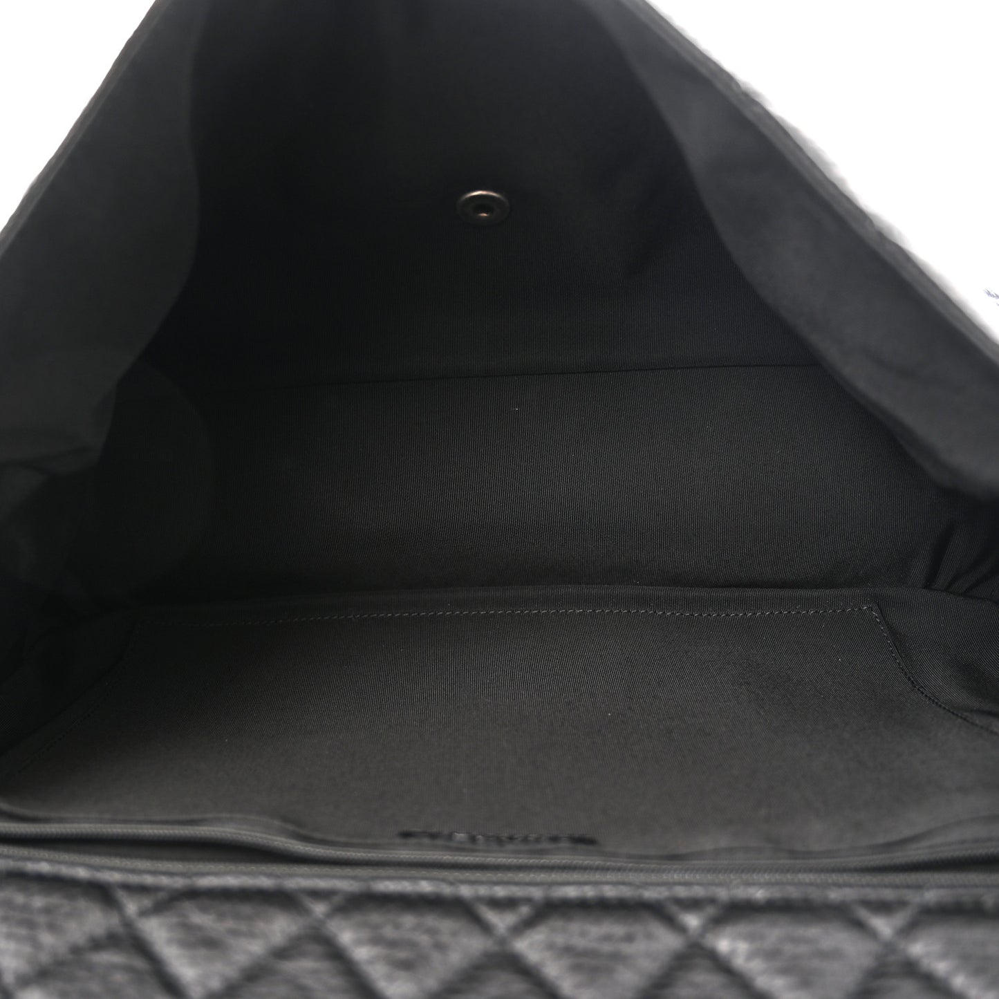 Grained Calfskin Quilted Small XXL Travel Flap Bag Black