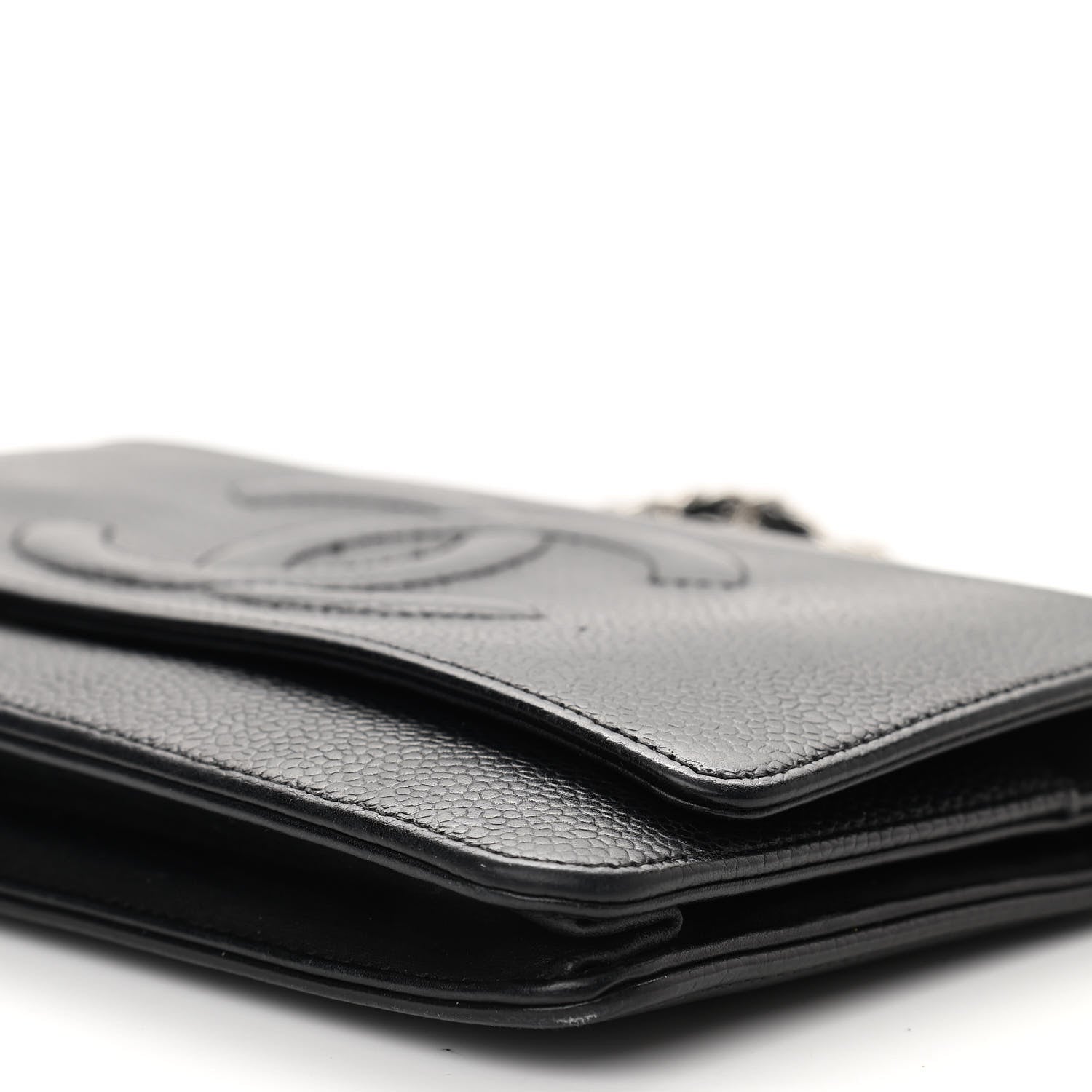 Chanel Caviar Timeless CC Wallet On Chain WOC Black 10 of 10