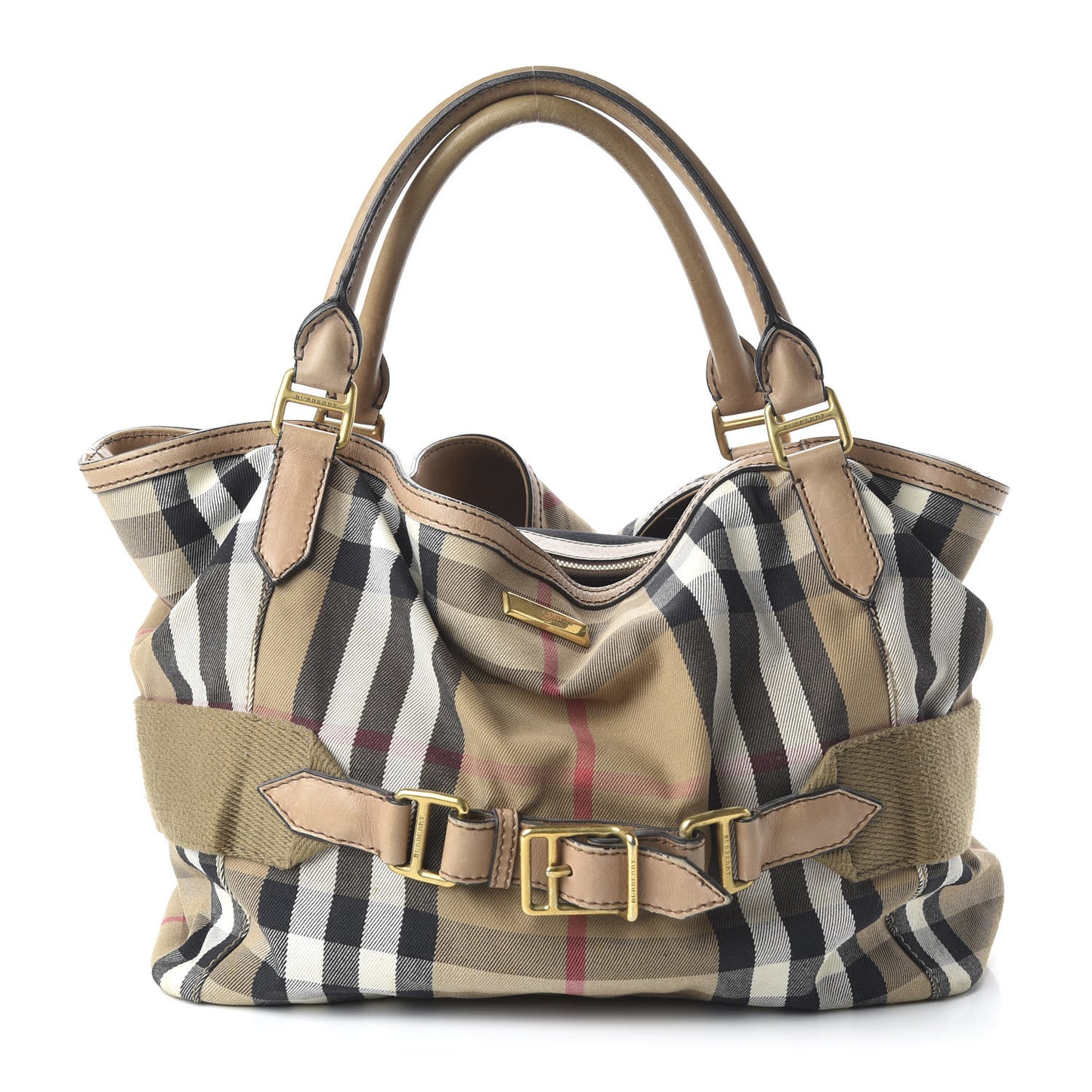 Canvas House Check Parsons Shoulder Bag Light Beige