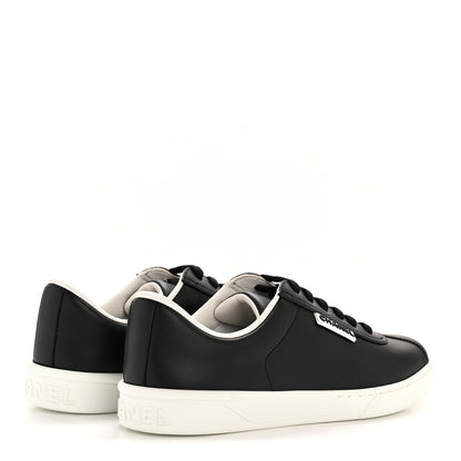 Chanel Calfskin CC Womens Sneakers 35 Black 5 of 9