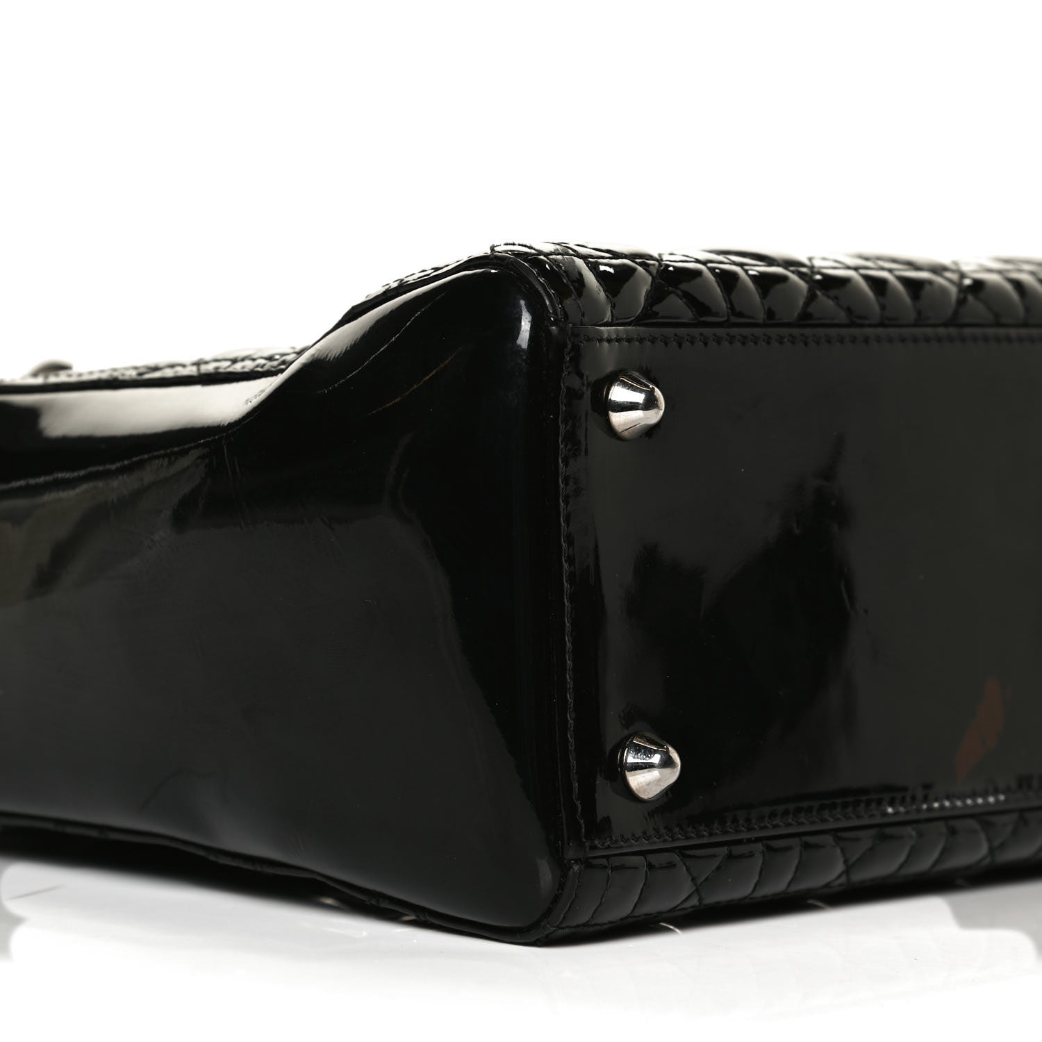 Christian Dior Patent Cannage Large Lady Dior Black 8 of 12