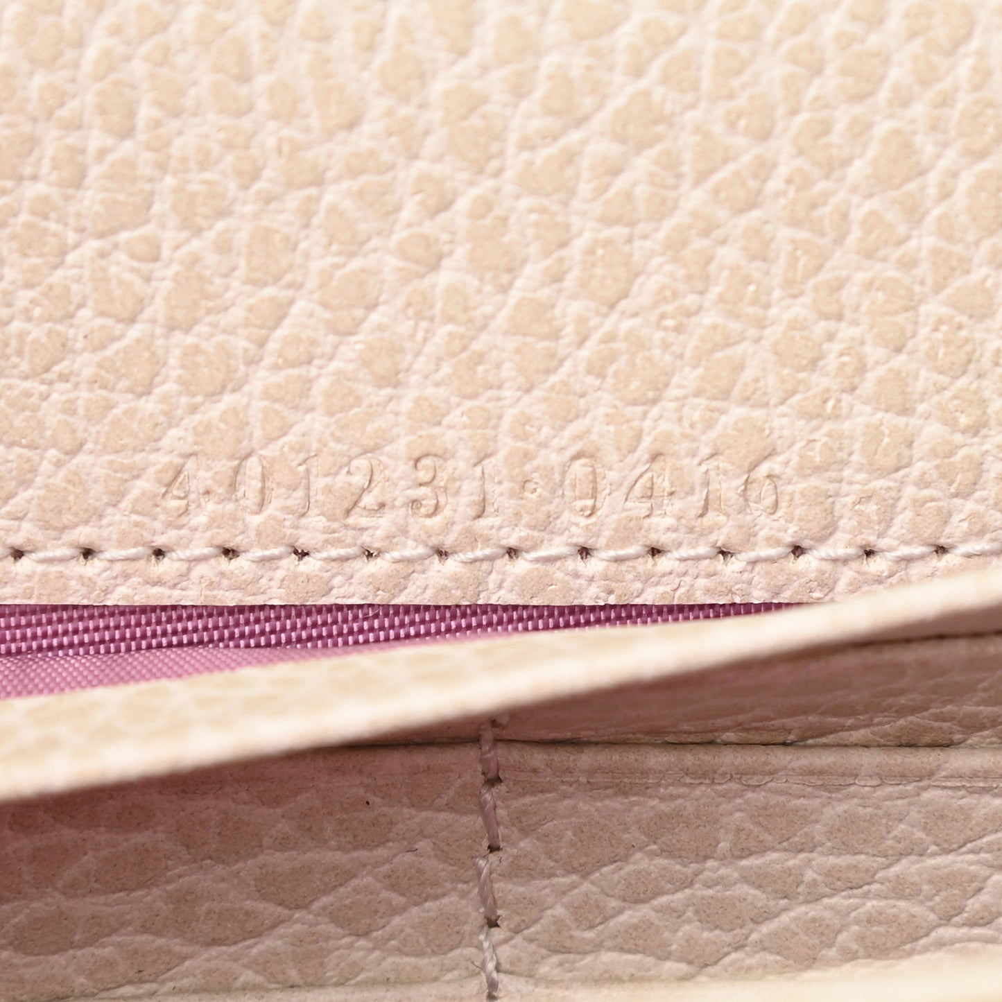 Dollar Calfskin Mini Dionysus Chain Wallet Mystic White