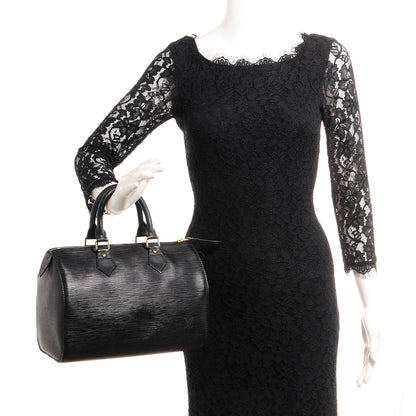 Louis Vuitton Epi Speedy 25 Black 2 of 7