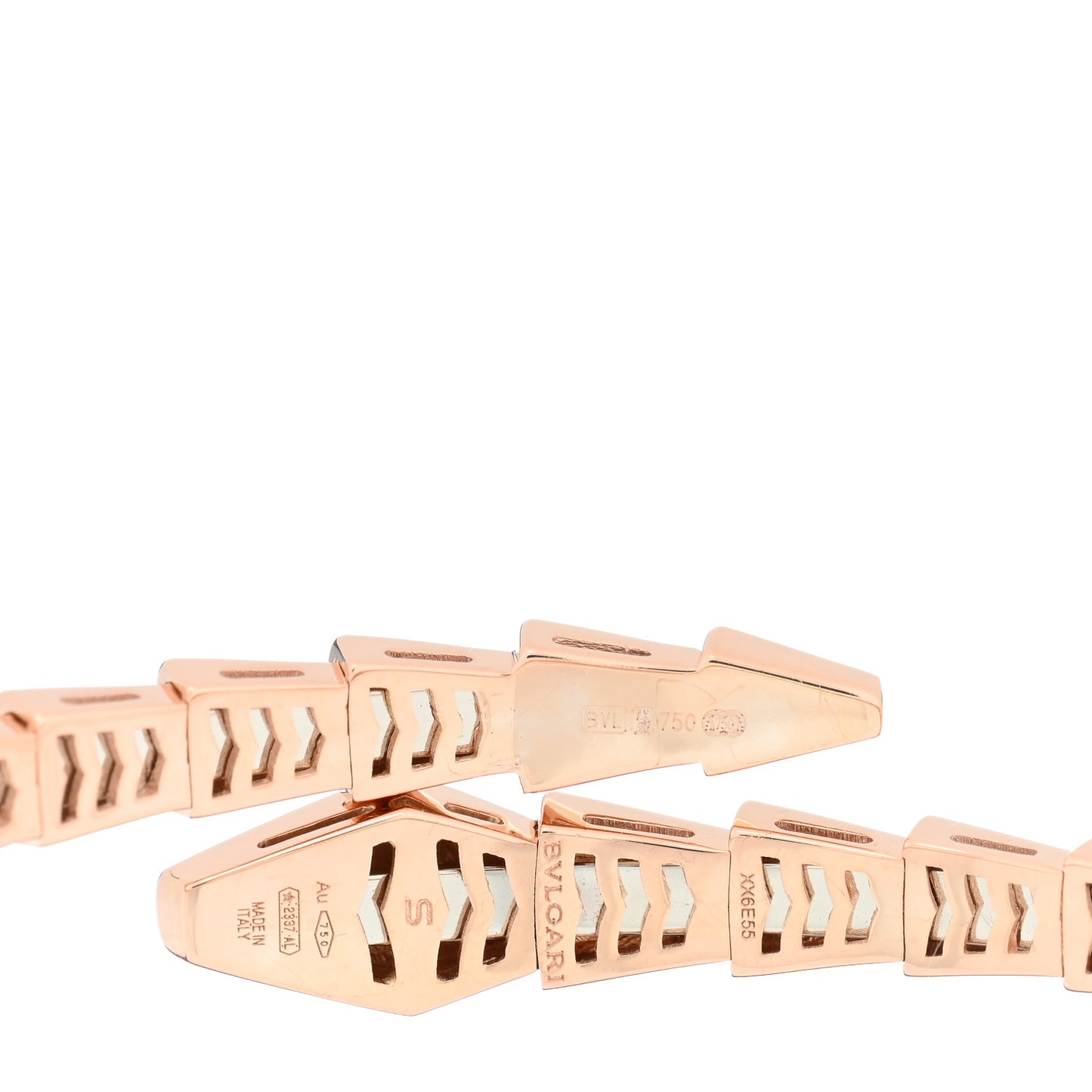 18K Rose Gold Serpenti Viper Bracelet S