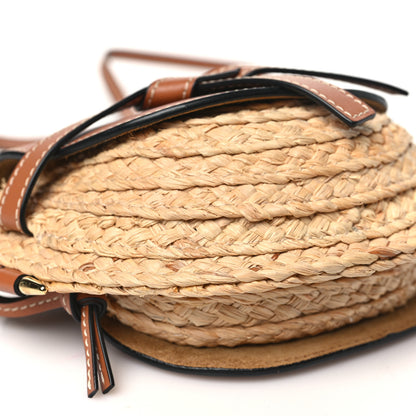 Loewe Calfskin Raffia Mini Gate Crossbody Bag Natural Tan 9 of 10
