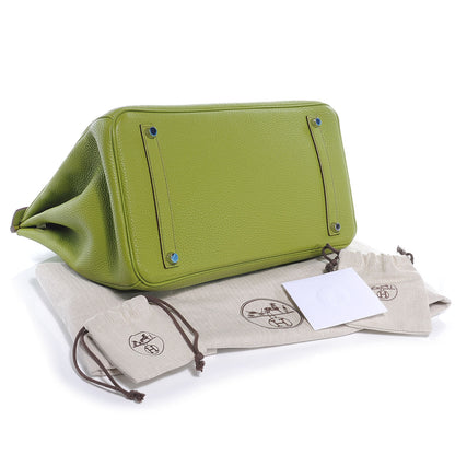 Hermes Togo Birkin 35 Vert Anis 4 of 9