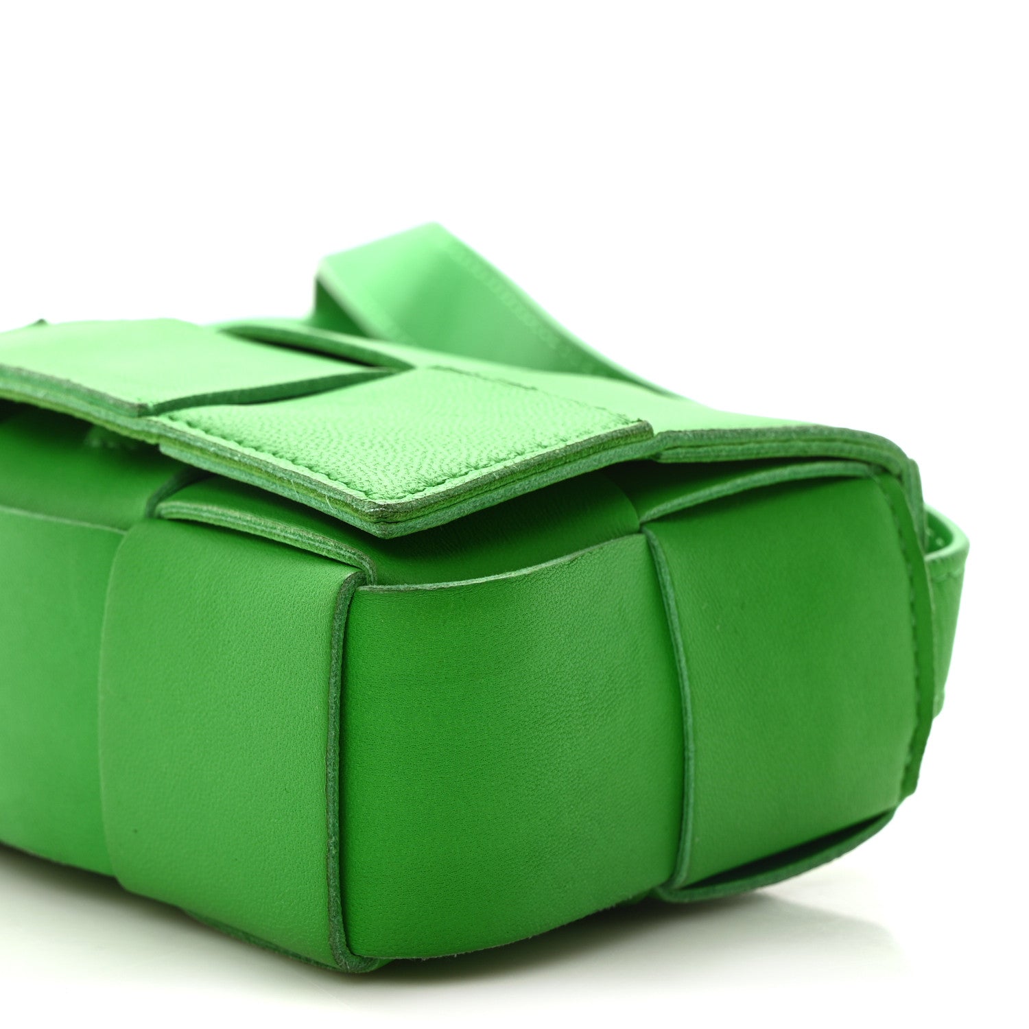 Bottega Veneta Lambskin Maxi Intrecciato Extra Mini Cassette Crossbody Bag Parakeet 9 of 9