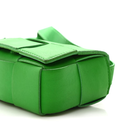 Bottega Veneta Lambskin Maxi Intrecciato Extra Mini Cassette Crossbody Bag Parakeet 9 of 9