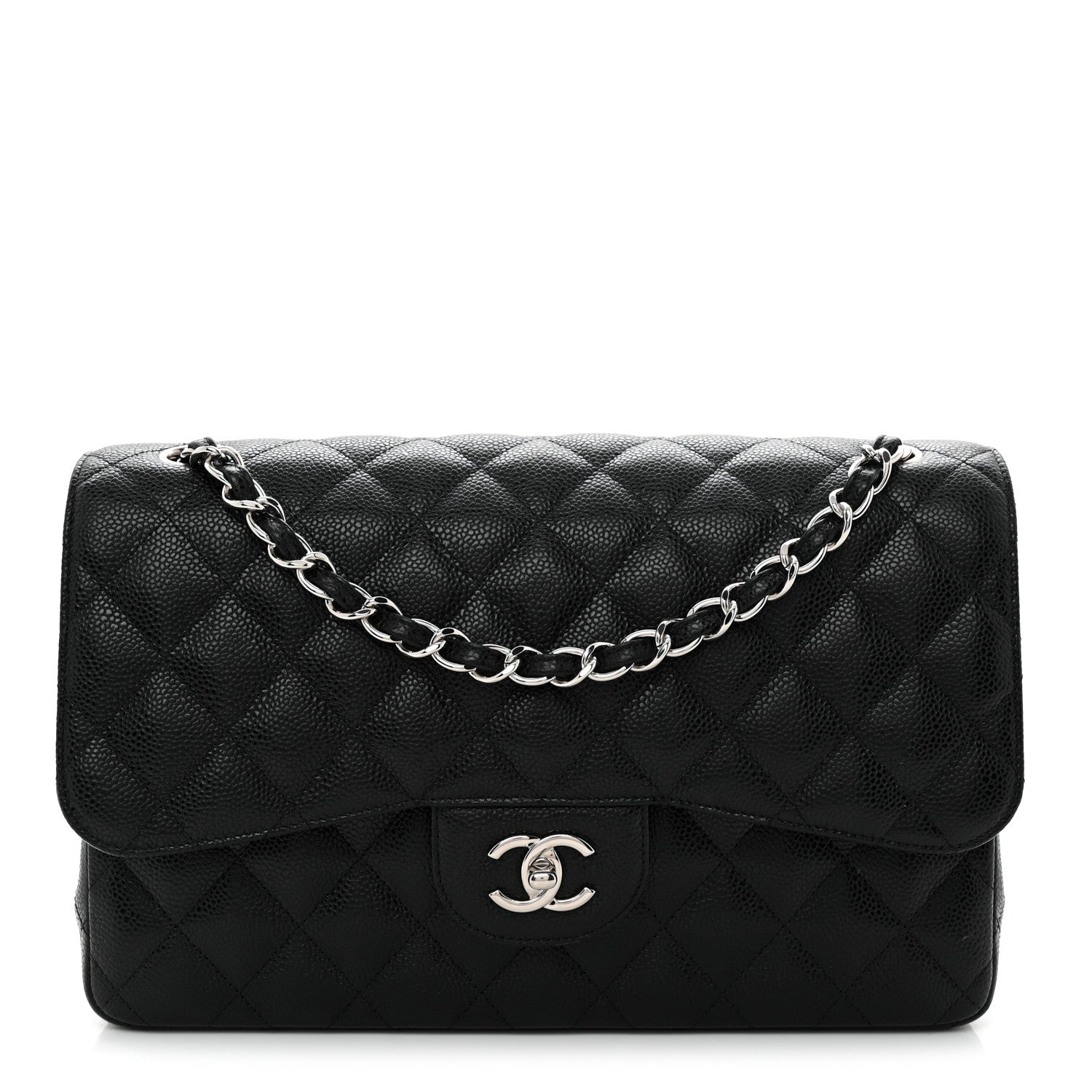 Chanel Caviar Quilted Jumbo Double Flap Black 1 of 12